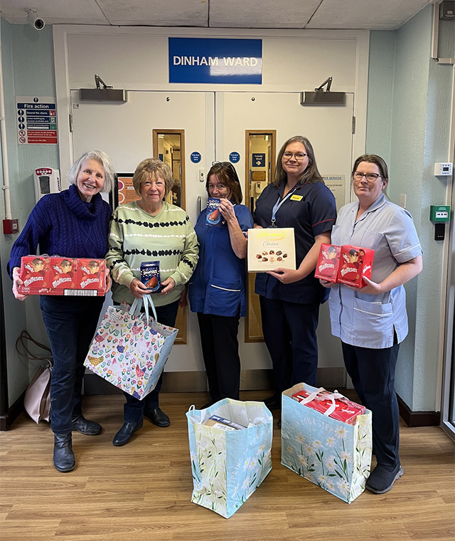 Presentation of Easter Eggs donated by Tesco